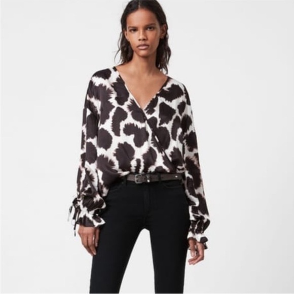 ALLSAINTS Penny Silk Blend Tabula Top - Picture 1 of 12